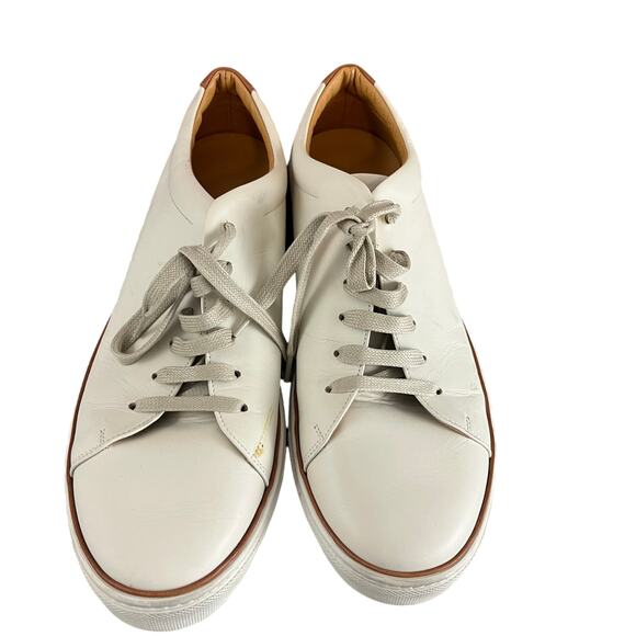 M. GEMI Men’s Made In Italy Low Top Lace Up Ivory Leather Sneaker US13 EU46 - Picture 9 of 9